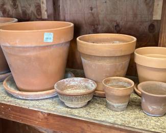 Lot of Clay Planters
