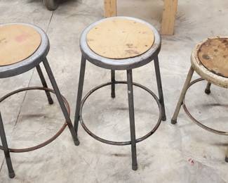 Three Vintage Stools
