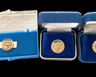 Vintage Tie Clasp (12k & 10k) and Two Tie Tacks (10k)
