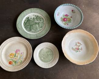 Lot of Vintage Plates and Bowls
