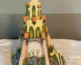 Vintage Krystonia Cold Cast Porcelain Tarnhold Figurine w/Box, Swarovski Crystals and Card
