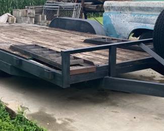 Dual Axel 17ft Trailer Flatbed Trailer 
