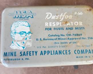 Vintage Dustfoe Respirator in Metal Case
