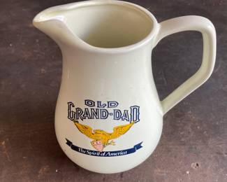 Old Grand Dad The Spirit of America Stoneware Pitcher 7.5”
