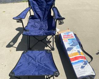 Adirondack Foldup Chair with Footstool
