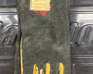 Leather Welder Gloves, New but has damage
