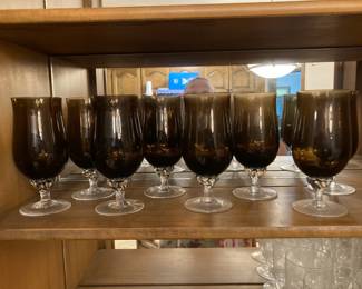 Lot of 8 Ombré Brown Goblets
