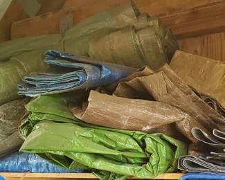 Lot of Various Size Tarps
