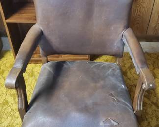 Pleather Nail Head Arm Chair
