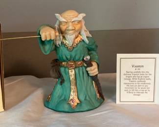 Vintage Krystonia Cold Cast Porcelain Vaaston Figurine w/Box, Swarovski Crystal and Card
