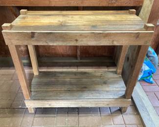 Wood Garden Table 3’w x 3’h x 16”d
