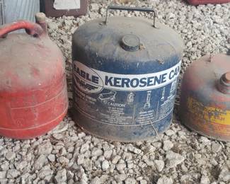Three Vintage Gas and Kerosene Cans
