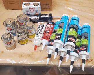 Lot of Caulks, Cements and Cleaners
