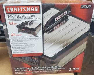 Craftsman 7” Tile Wet Saw New in Sealed Box
