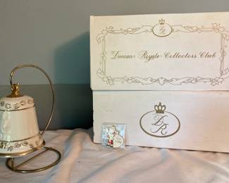 Duncan Royale Collector’s Club Nast Santa Bell Ornament and Lapel Pin
