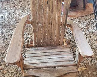 Vintage Wooden Adirondack Chair- needs shoring up
