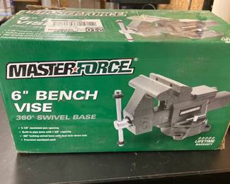 MasterForce 6” Bench Vise w/Swivel Base
