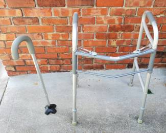 Fold-up Walker and Free Standing Cane
