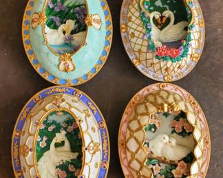 Four Hand Cast & Painted Diorama "Royal Enchantment" Collection Wall Hangings w/COA’s
