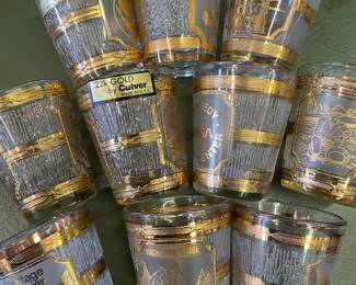 22K Gold Culver Shot Glasses