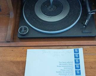 1974 Magnavox Desk with Turntable, Radio and 8 Track Player