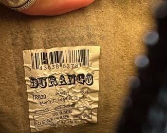 Durango 9.5EE Black Western Men's Boots