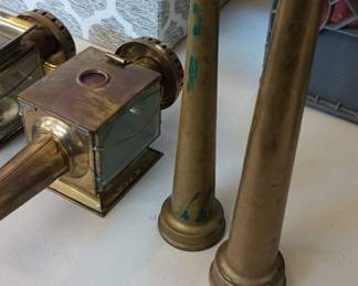 2 Brass Fire Hose Nozzles