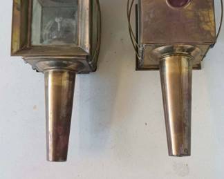 Pair of Brass Railroad Lanterns
