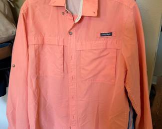 Eddie Bauer Long Sleeve Button Up Vented Shirt - Size Medium