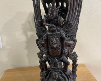 Indonesian Hand-Carved Wood Figure of Garuda