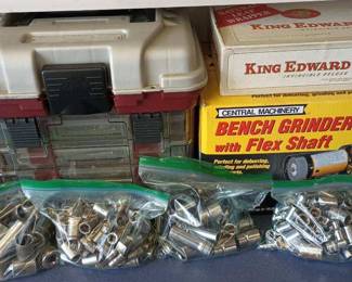 Assortment of Sockets, Central Machinery Bench Grinder with Flex Shaft