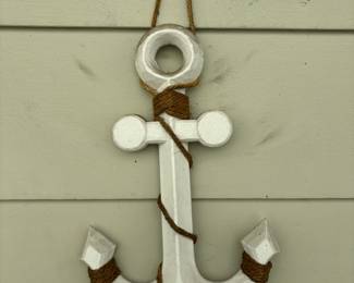 Wood Anchor with Rope Wall Mount Decor