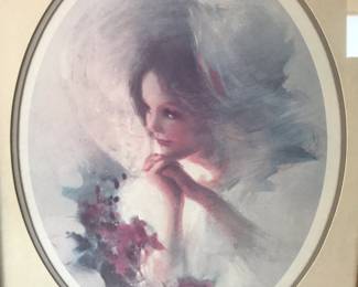 1980's Homco "Rachel" Matted Print