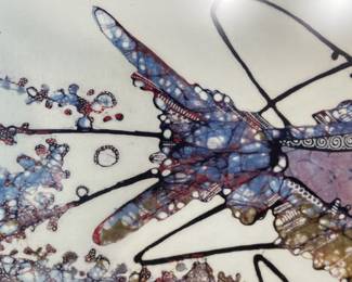 Indonesian Batik Painting of Fish