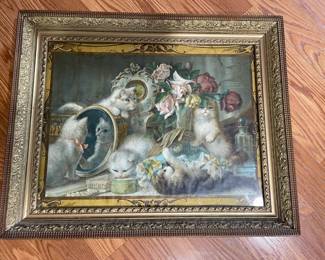 Print of The Five Senses with Ornate Frame - By H.G. Plumb