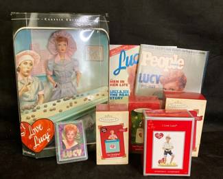 Lucille Ball I Love Lucy Barbie Hallmark Ornaments And Collectible Magazines