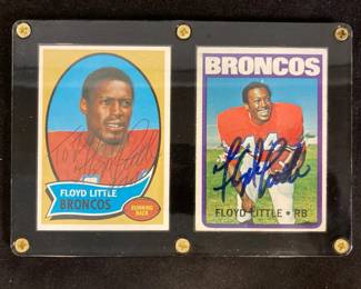 Autographed Floyd Little Broncos Trading Cards