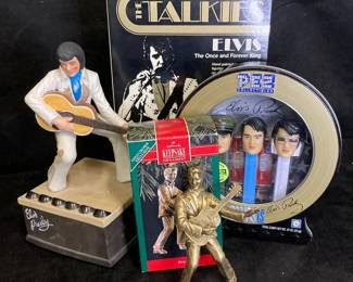 The Talkies Elvis Figurine Elvis Pez Dispensers And Hallmark Ornament