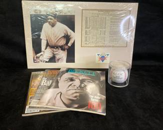 Babe Ruth Autograph Replica Ball With Certificate Of Authenticity