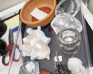 CRYSTAL AND STERLING ITEMS