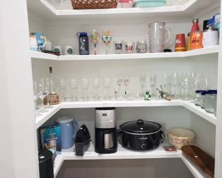 KITCHEN APPLIANCES, CRYSTAL STEMWARE AND GLASSWARE