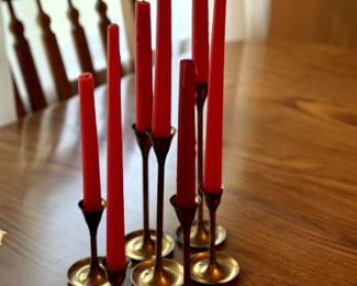 Brass Candle stick set with box