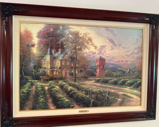 Abundant Harvest By Thomas Kinkade. Napa Valley Collection 1