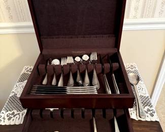 Reed and Barton Stainless flatware set in box