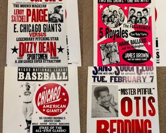 Vintage Posters Baseball, E. Chicago Giants, Chicago American Giants Vs. New York CUbans, Hippodrome Concert Poster
