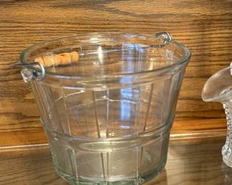 Vintage Anchor Hocking Large Ice Bucket in Glass