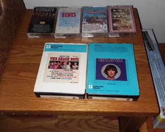 8-track tapes, cassettes 