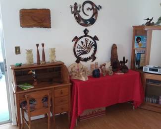 Vintage child's desk, Southwestern decor