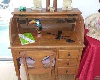 Vintage child's roll top desk 