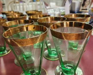 Close up of green glasses